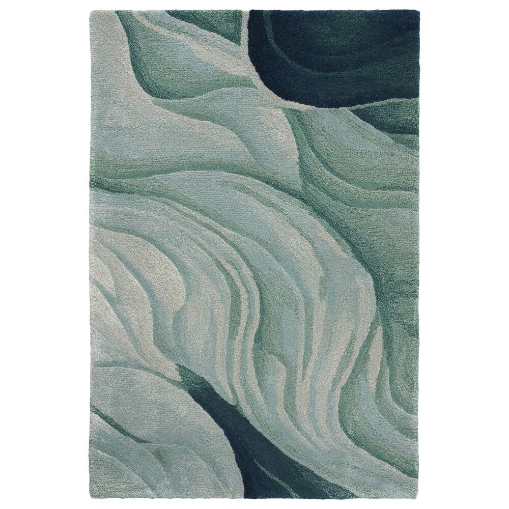 Nourison Prismatic Silver and Green 2" x 3" Area Rug, , large