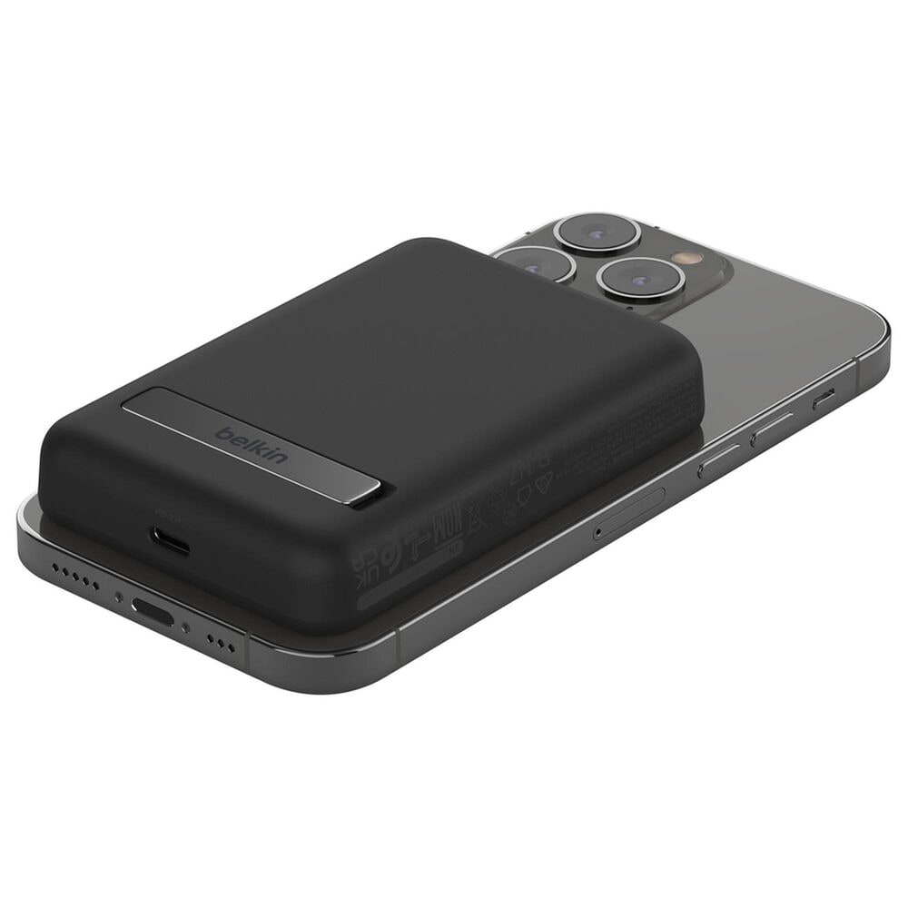 Belkin BoostCharge Magnetic Wireless Power Bank with Stand in Black, , large