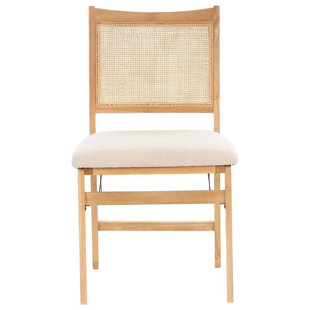 Linon Home Decor Bauer Cane Folding Side Chair in Natural, , large