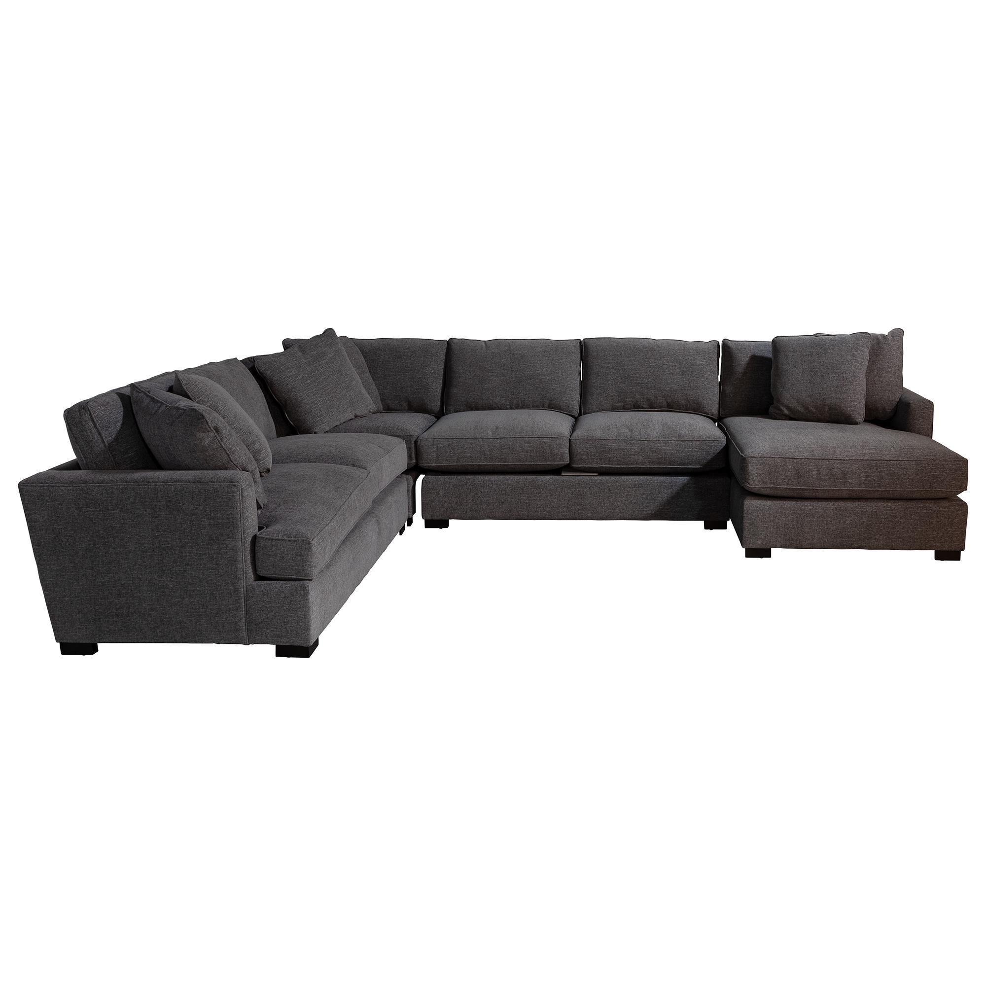 Fulton Home Triumph 2 4 Piece Sectional in Charcoal NFM