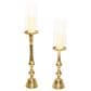 Maple and Jade Aluminum Room Hurricane Lamp in Polished Gold and Clear (Set of 2), , large