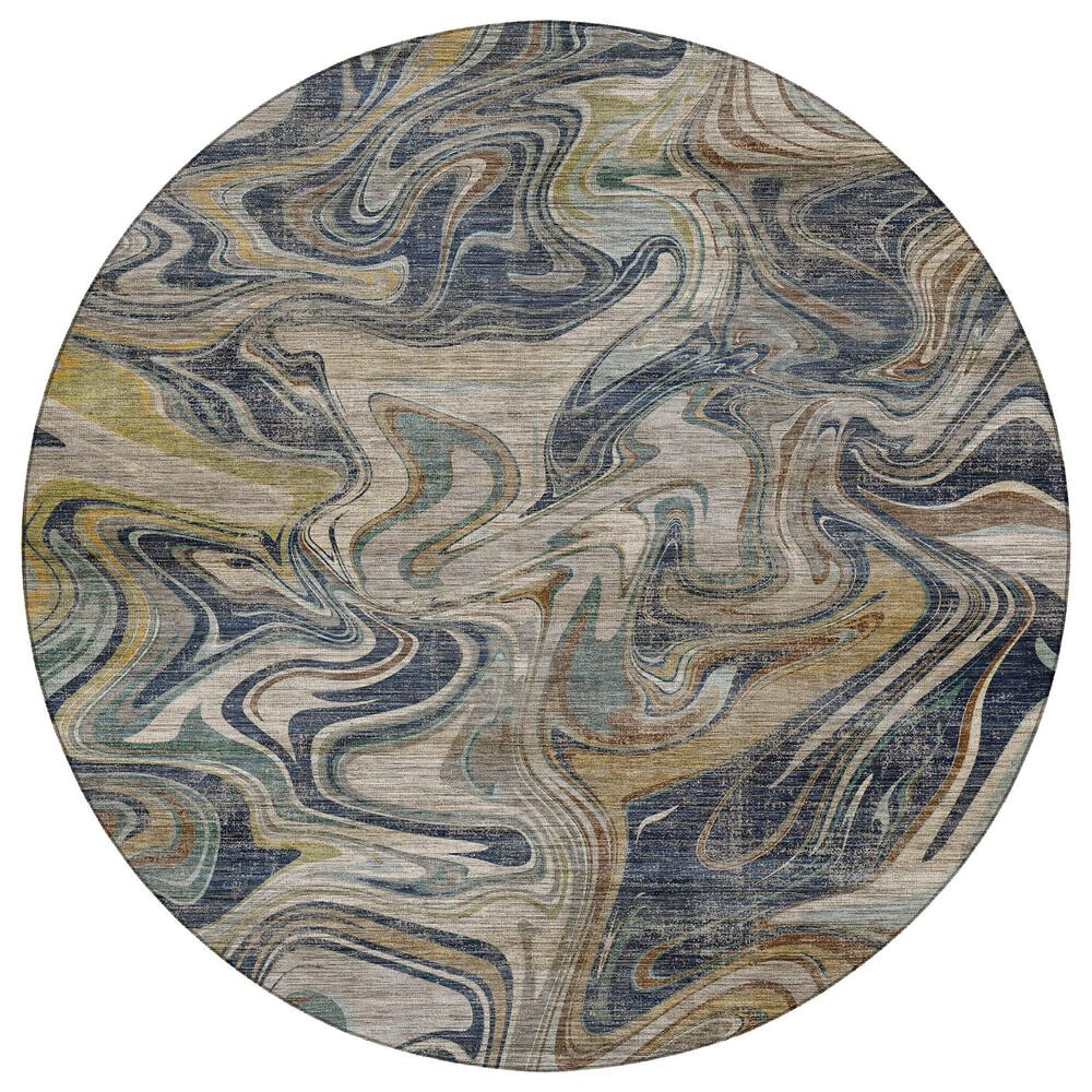 Dalyn Rug Company Nexus NX6 Navy 8" Round Area Rug, , large