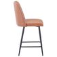 Waltham Urban Archive Maddox Upholstered Counter Stool in Light Brown, , large