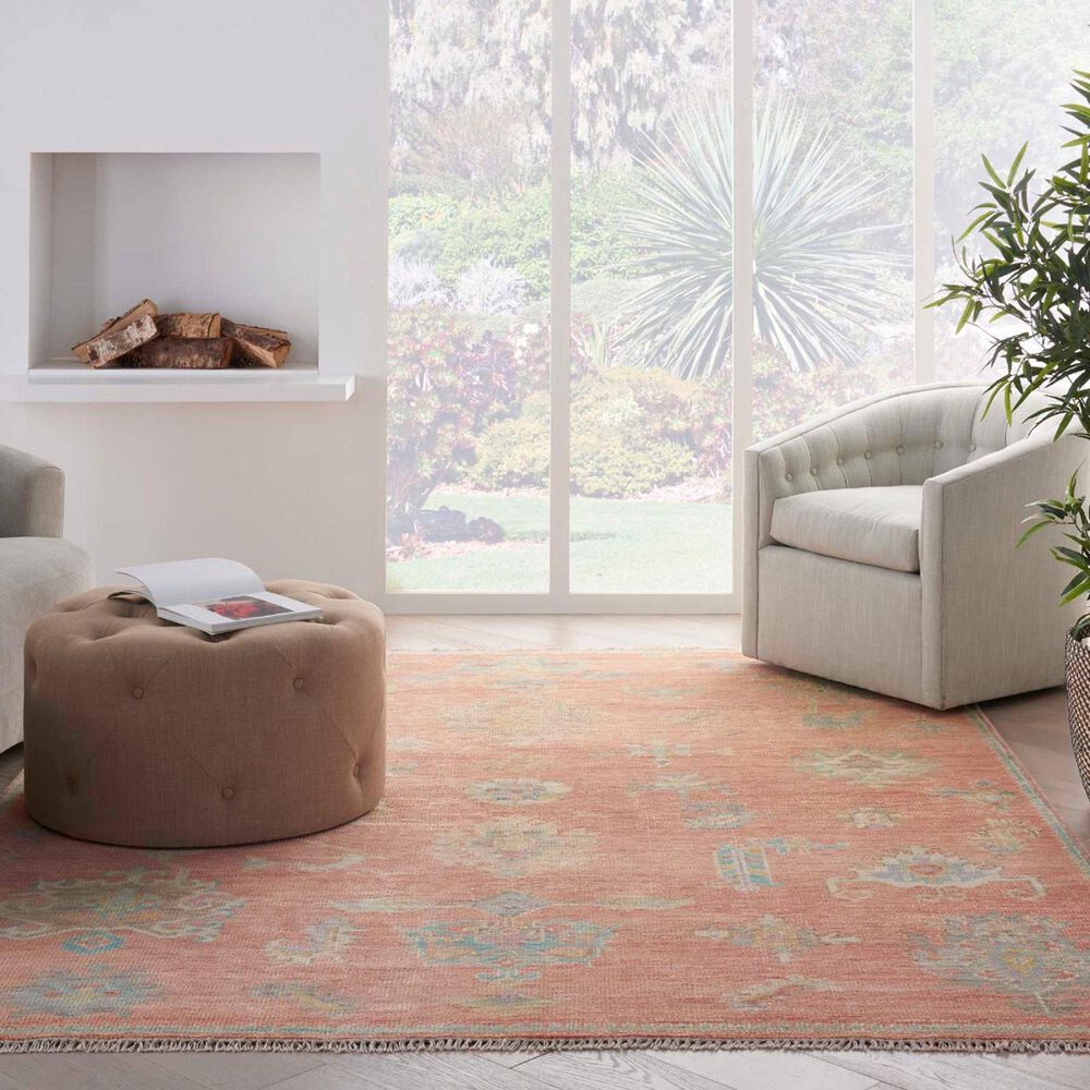 Nourison Odessa Brick and Multicolor 5'6" x 8' Area Rug, , large