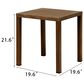 Sunwell Garden 20" Patio Square Side Table with Wood Top in Brown, , large