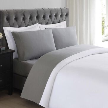 Pem America Truly Soft Everyday 4-Piece Full Sheet Set in Grey, , large