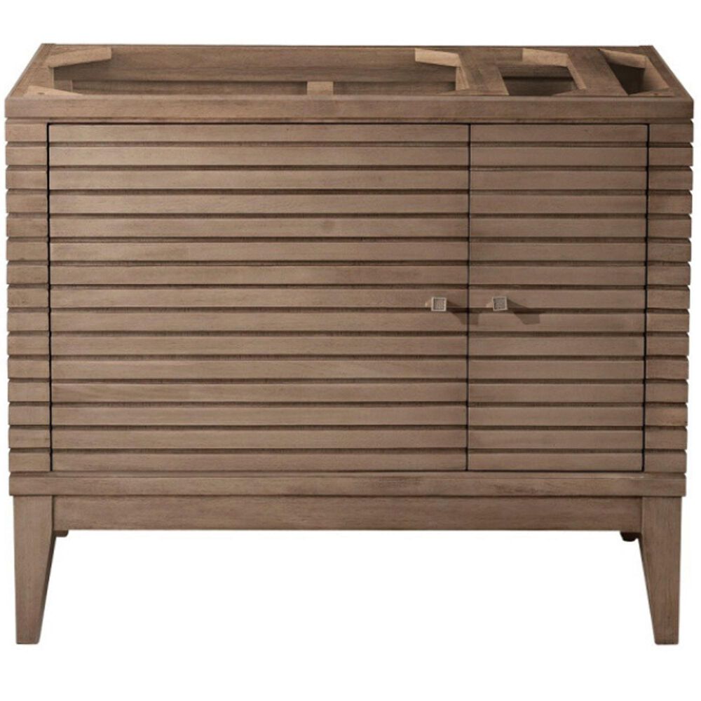James Martin Linear 36" Single Vanity Cabinet in White Washed Walnut, , large