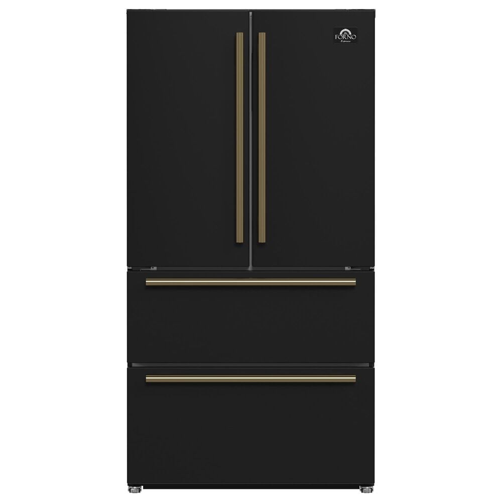 Forno Moena 19.2 Cu. Ft. French Door Refrigerator in Black, , large