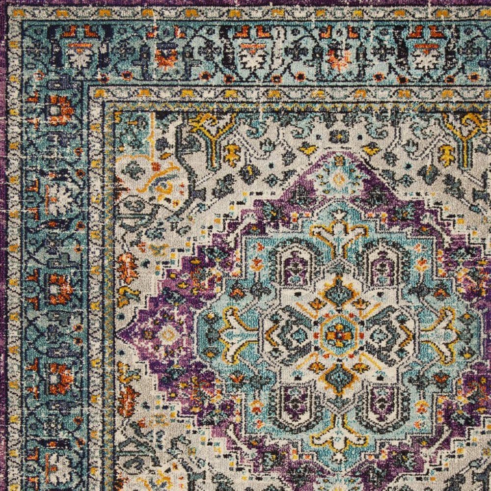 Safavieh Monaco MNC251L-212 2&#39;2&quot; x 12&#39; Violet/Light Blue Runner, , large