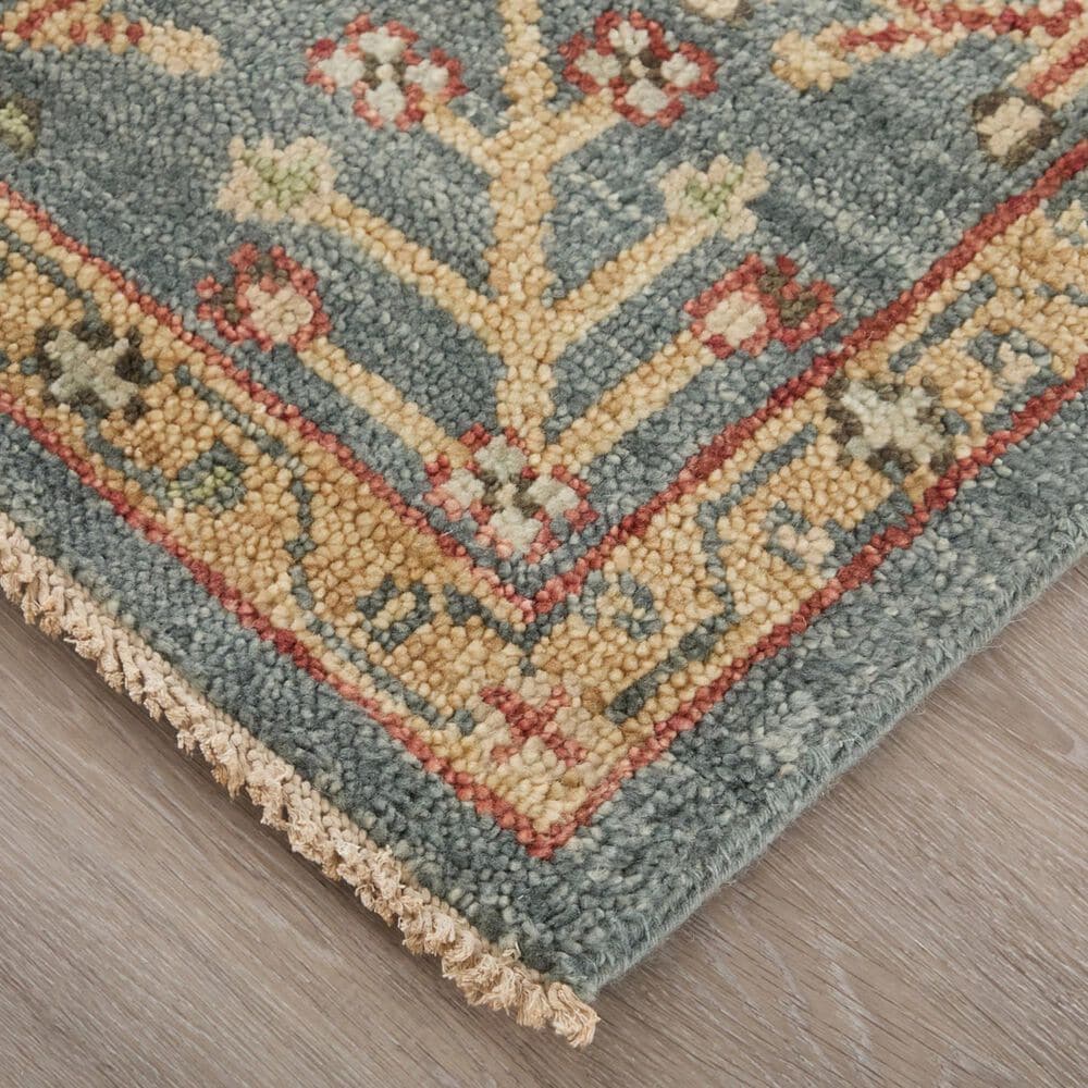 Feizy Carrington Blue and Rust 5&#39;6&quot; x 8&#39;6&quot; Area Rug, , large