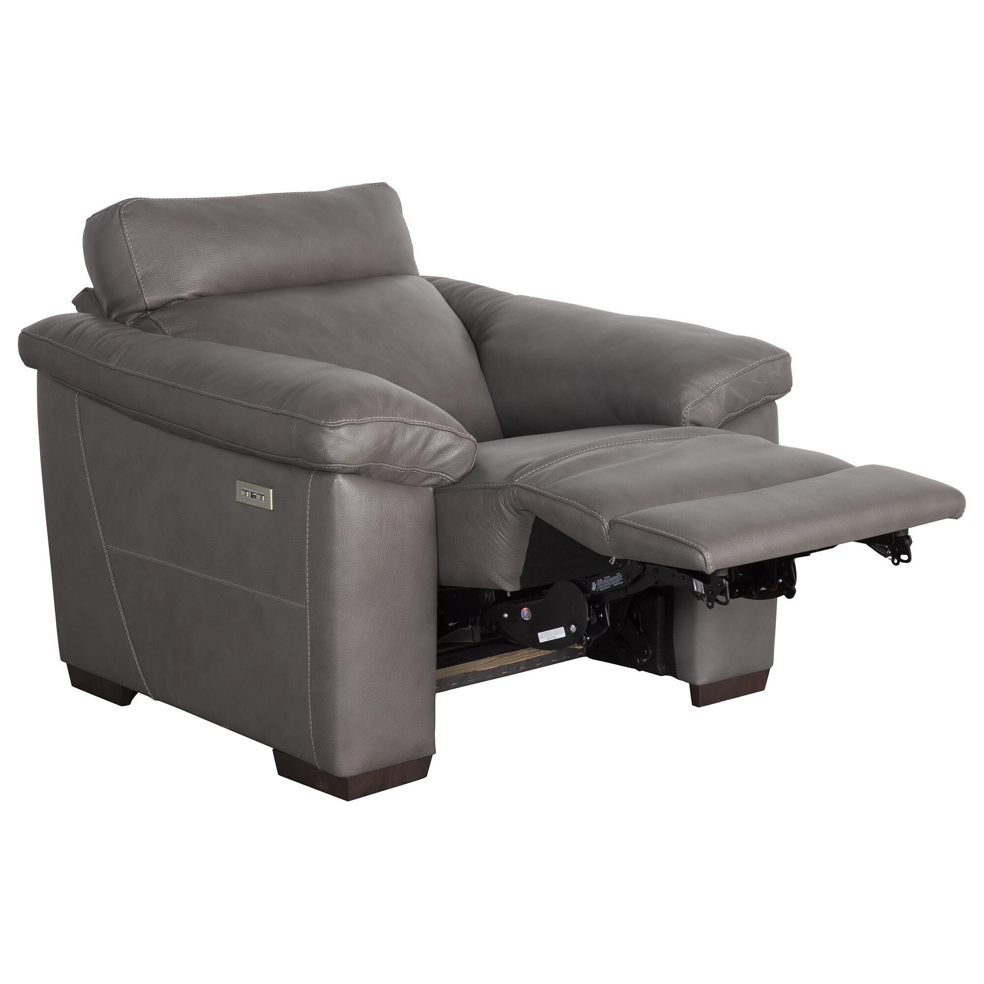 Natuzzi Editions Estremo Leather Chair with Dual Power Motion in