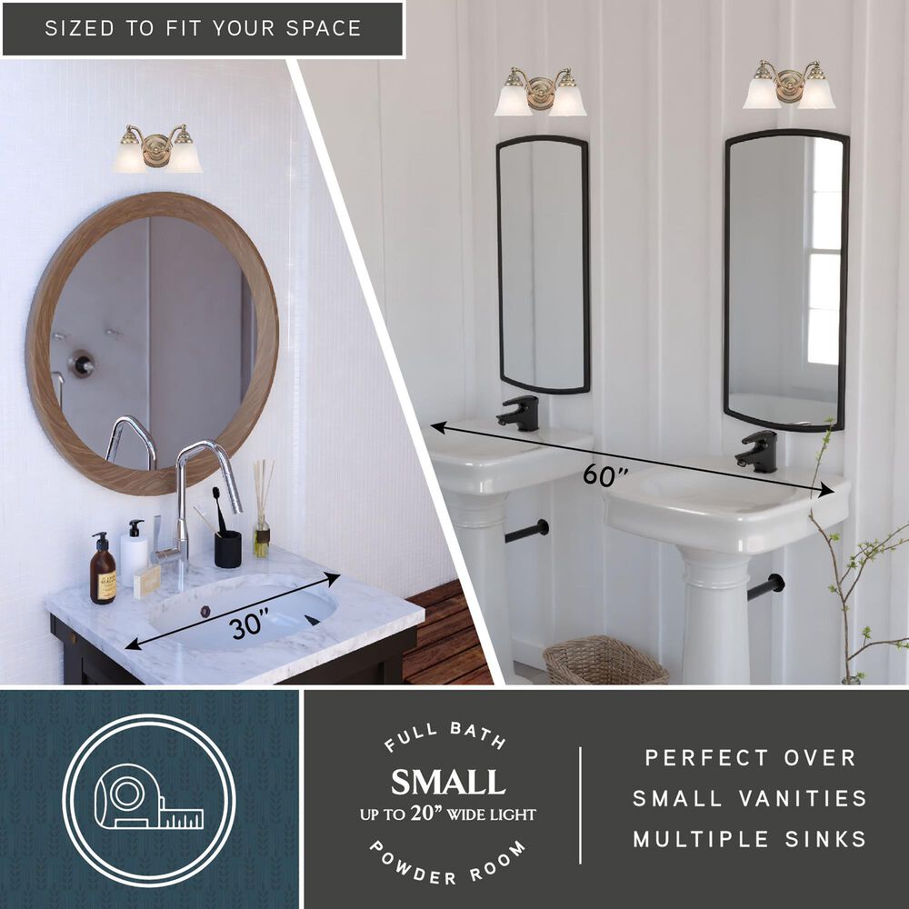 Vaxcel Standford 2-Light Bathroom Vanity in Antique Brass, , large