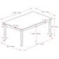 CorLiving Michigan Dining Table in White/Grey, , large