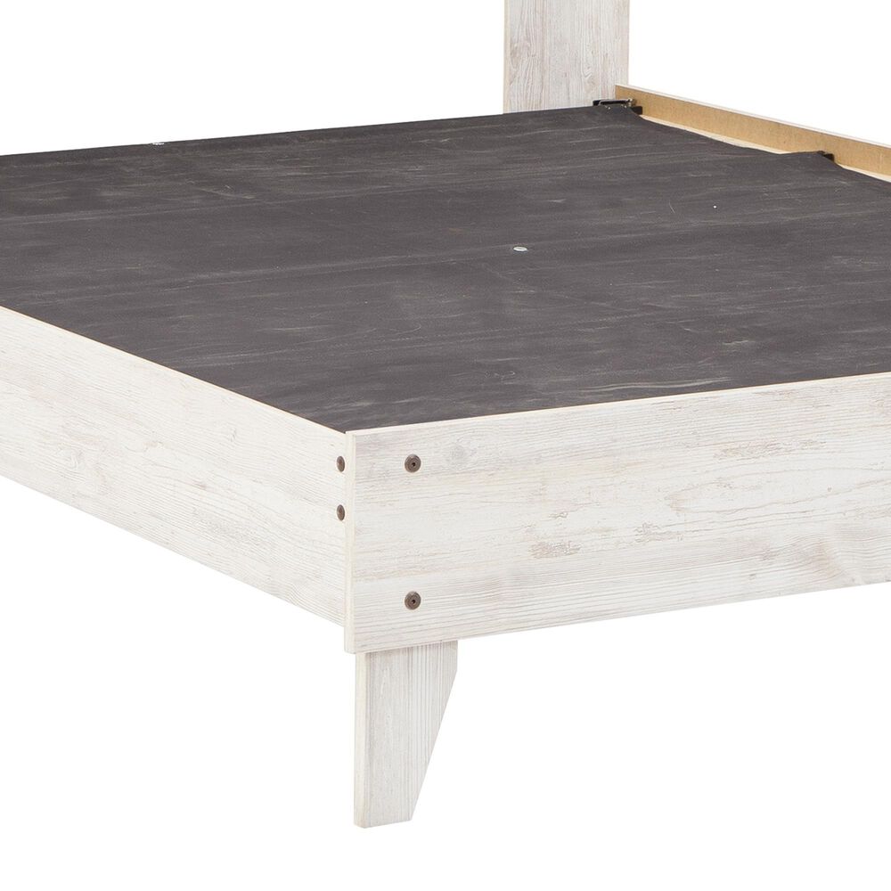 Ashley Shawburn Queen Panel Platform Bed in White/Dark Charcoal, , large