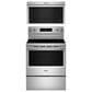 Maytag 2-Piece Kitchen Package with 1.1 Cu. Ft. Over-the-Range Flush Microwave and 5.3 Cu. Ft. Electric Range in Fingerprint Resistant Stainless Steel, , large
