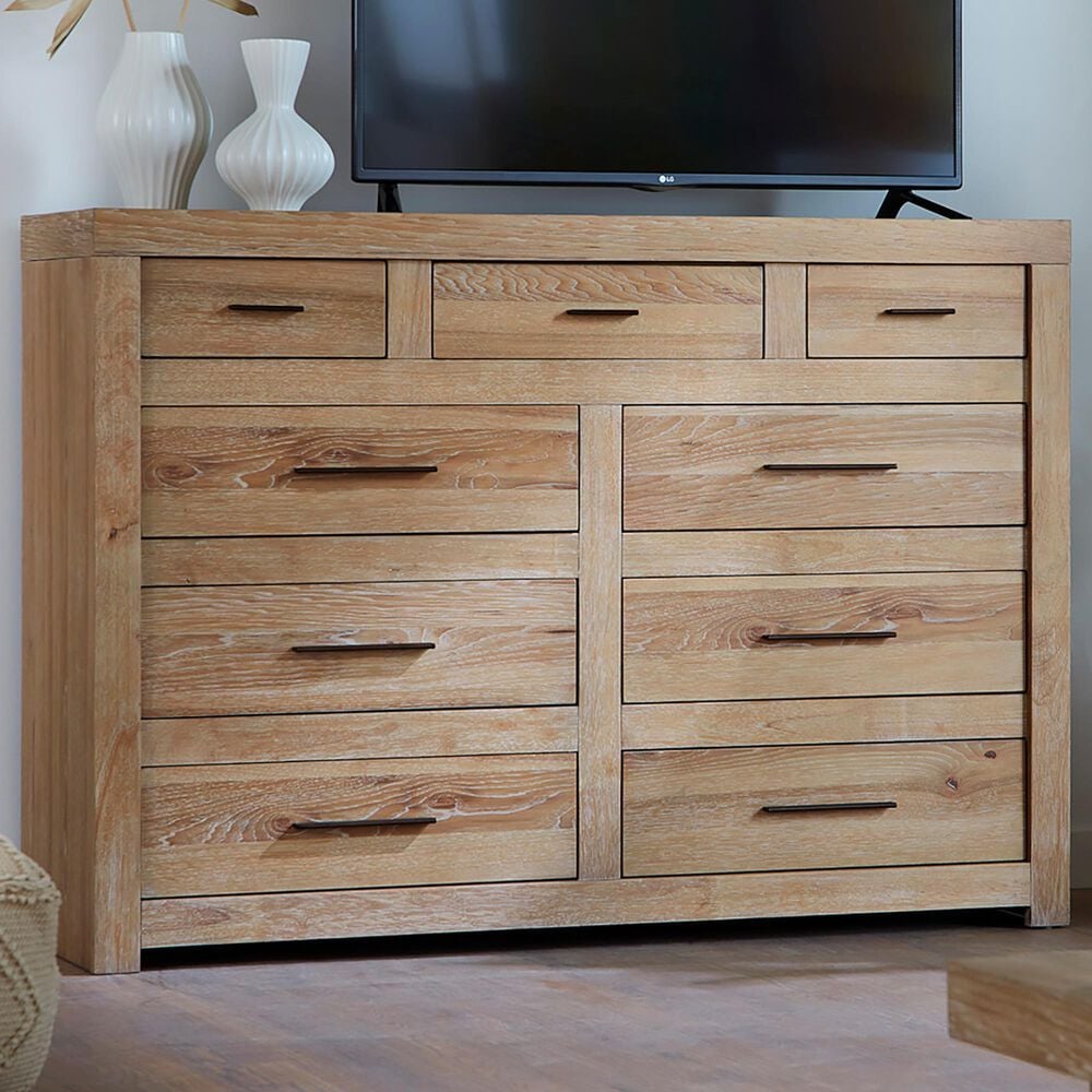 Riva Ridge Modern Loft 9-Drawer Chesser in Khaki, , large
