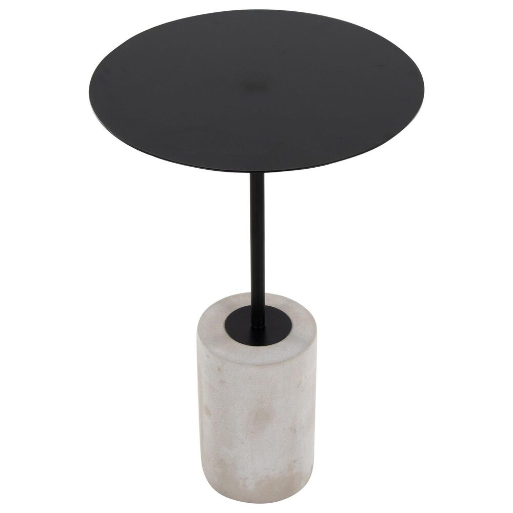Lumisource Symbol Side Table in Concrete and Black Steel, , large