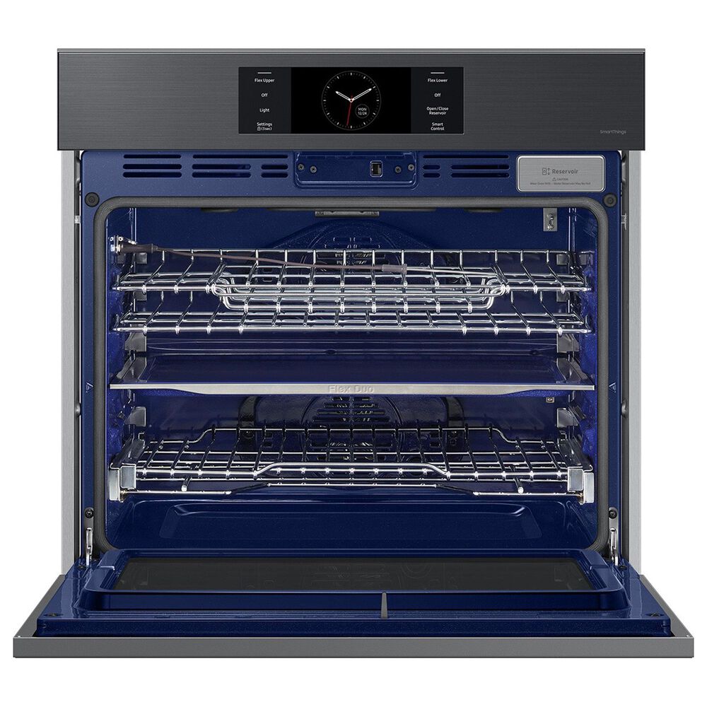 Samsung Bespoke 30&quot; Single Electric Wall Oven with Convection in Black &amp; 36&quot; Electric Cooktop in Stainless Steel, , large