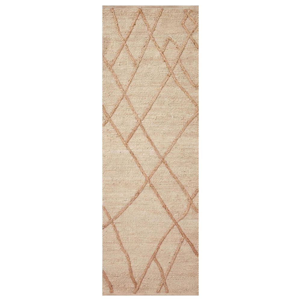 Loloi II Bodhi 2'6" x 7'6" Ivory and Natural Runner, , large