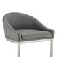 Blue River Katherine 26" Counter Stool with Gray Cushion in Brushed Stainless Steel, , large