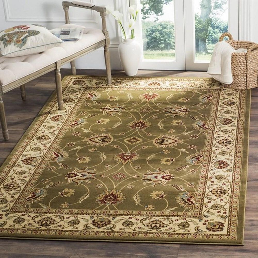 Safavieh Lyndhurst LNH553 3&#39;3&quot; x 5&#39;3&quot; Green and Ivory Area Rug, , large