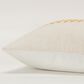 Rizzy Home 14" x 20" Striped Down Filled Lumbar Pillow in Natural and Orange, , large
