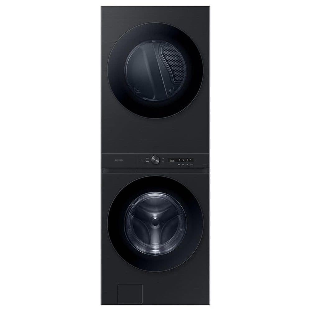 Samsung Bespoke 4.6 Cu. Ft. Washer and 7.6 Cu. Ft. Gas Dryer Stack Laundry in Brushed Black, , large