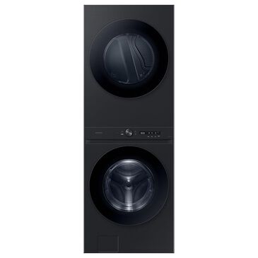 Samsung Bespoke 4.6 Cu. Ft. Washer and 7.6 Cu. Ft. Gas Dryer Stack Laundry in Brushed Black, , large
