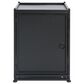 Hearth and Haven Outdoor Metal Tank Holder Side Table with Door in Matte Black, , large