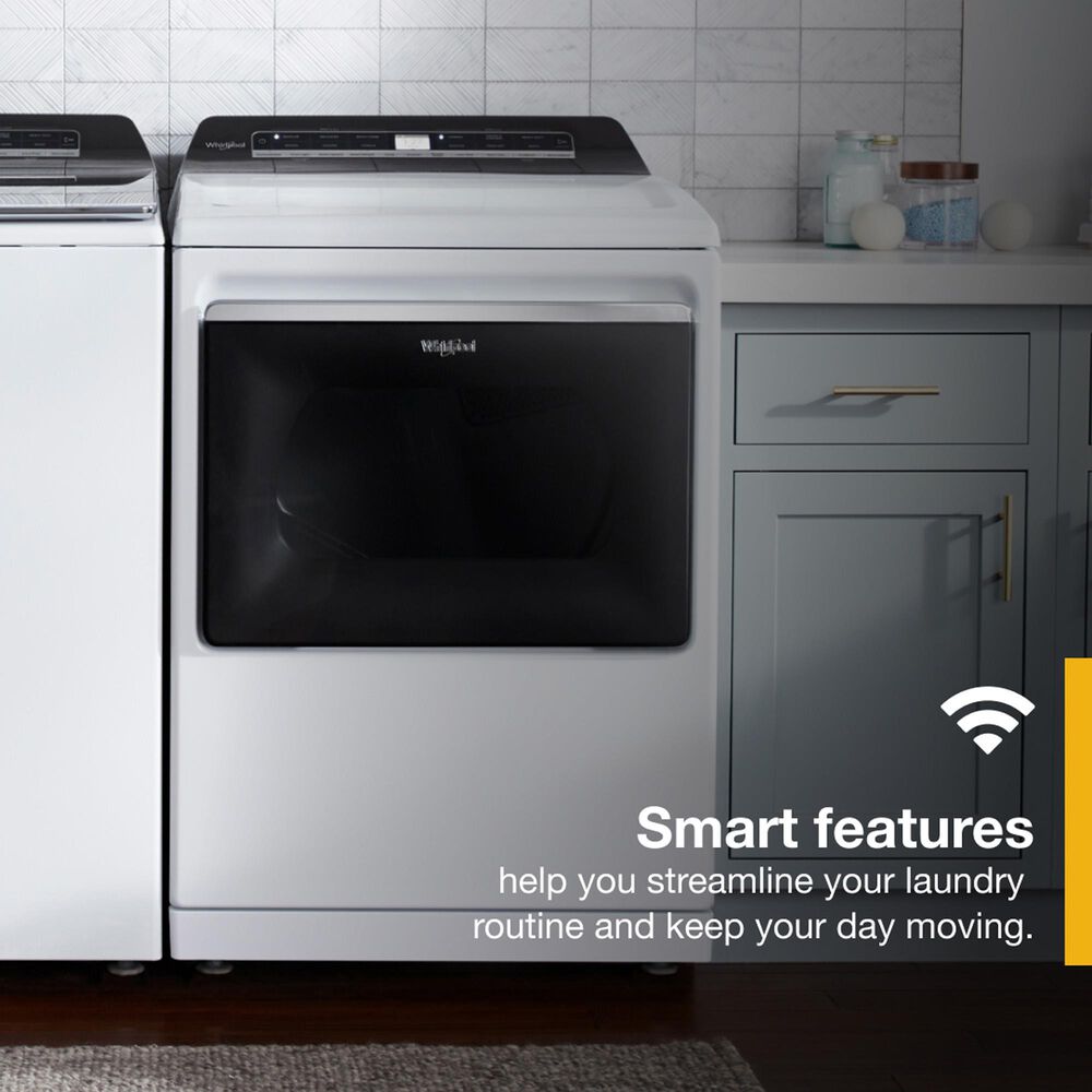 Whirlpool 7.4 Cu. Ft. Top Load Gas Dryer with Steam in White, , large