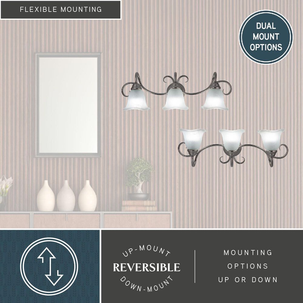 Vaxcel Bella 3-Light Bathroom Vanity Fixture in Brushed Nickel, , large