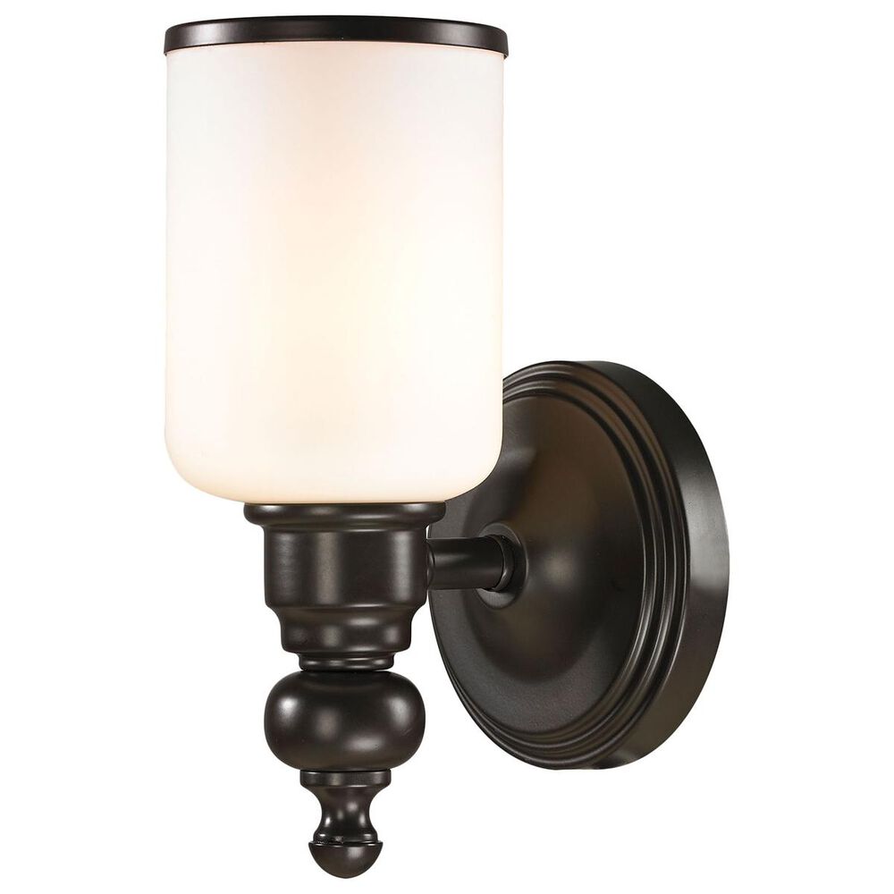 Stein World Bristol Way 1-Light LED Vanity In Oil Rubbed Bronze And Opal White Glass, , large