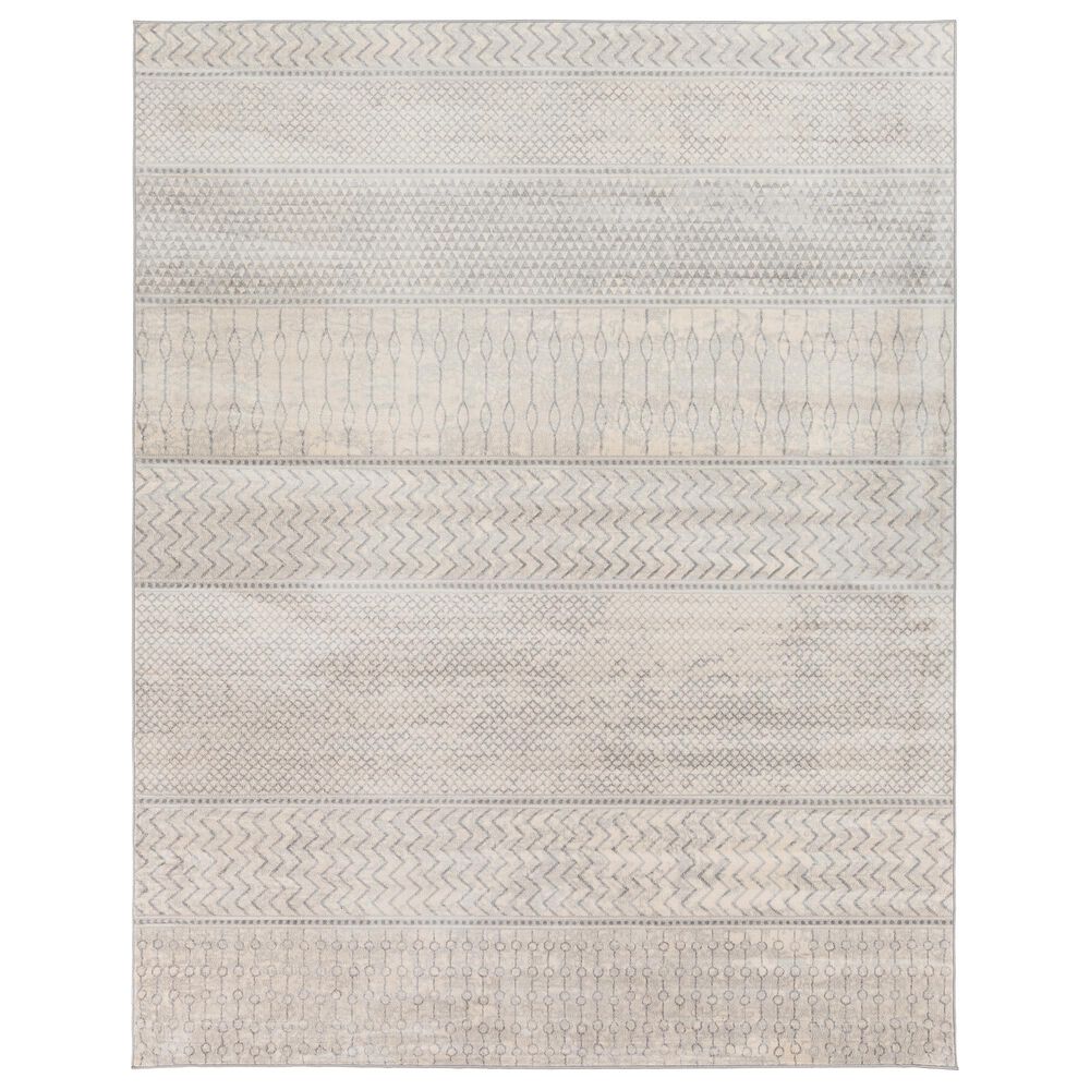 Surya Monaco MOC-2306 7"9" x 10"3" Silver Gray and Cream Area Rug, , large