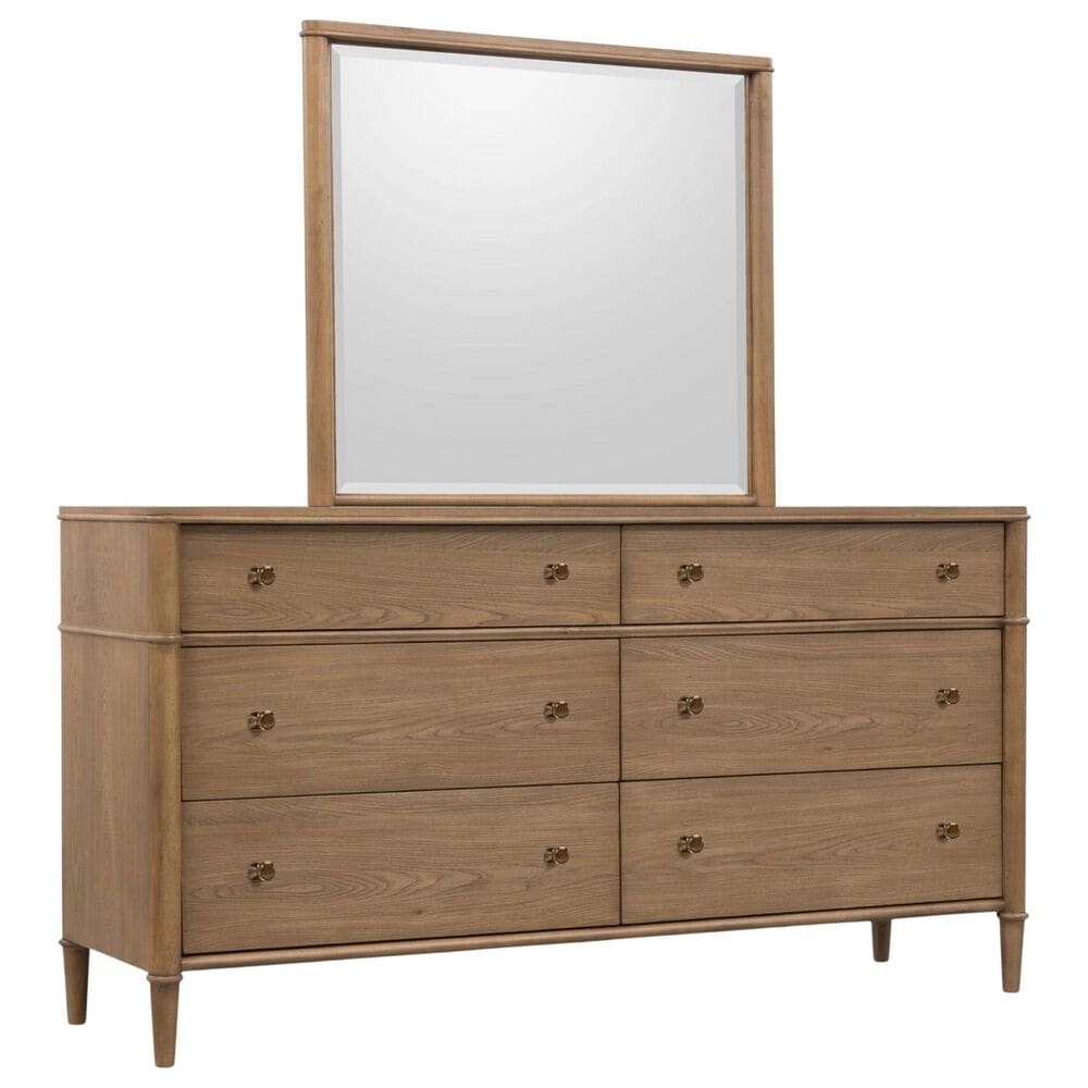 Urban Home Whitmore 6 Drawer Dresser and Mirror in Brown, , large