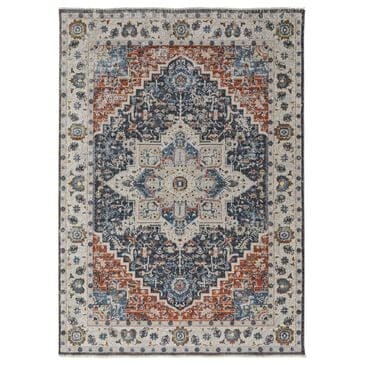 Feizy Rugs Kaia 39HTF 5" x 7"9" Blue and Red Area Rug, , large