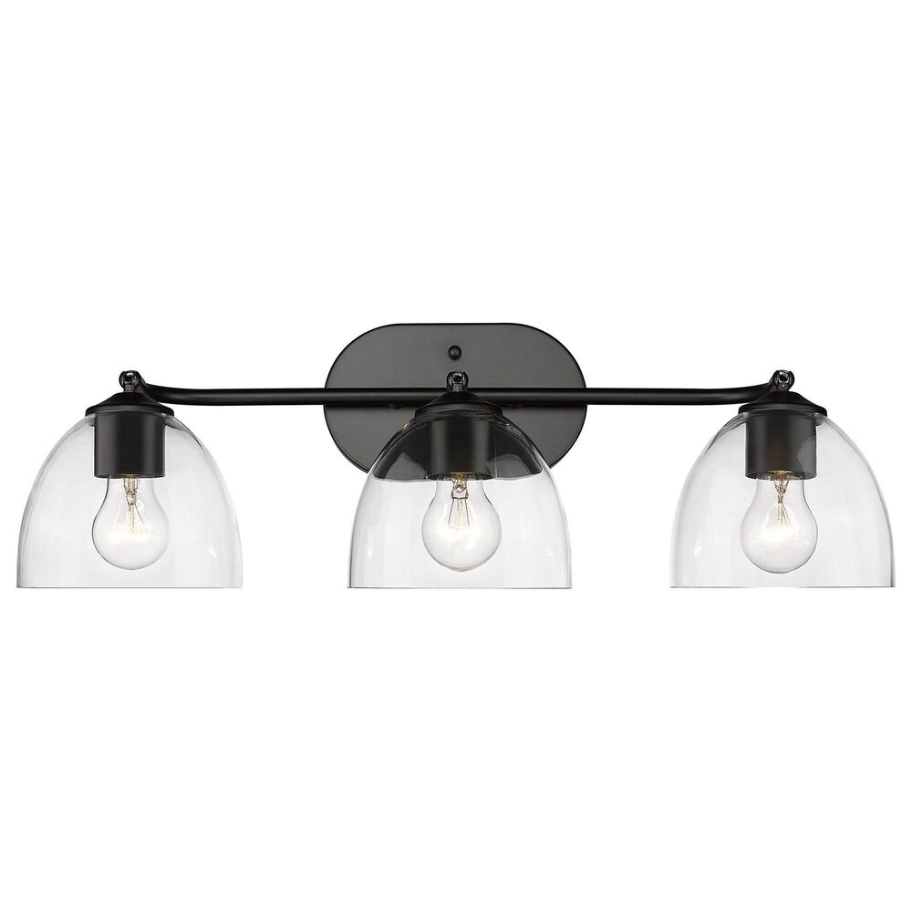 Golden Lighting Roxie 3-Light Bath Vanity in Matte Black, , large
