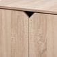 Baxton Studio Jasper 2-Door Cat Litter Box Cover House in Oak, , large