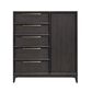 Pulaski Furniture Corp Quincy 5-Drawer Door Chest in Dark Brown, , large