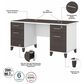 Bush Somerset 3 Piece Office Desk Set in Storm Gray/White, , large