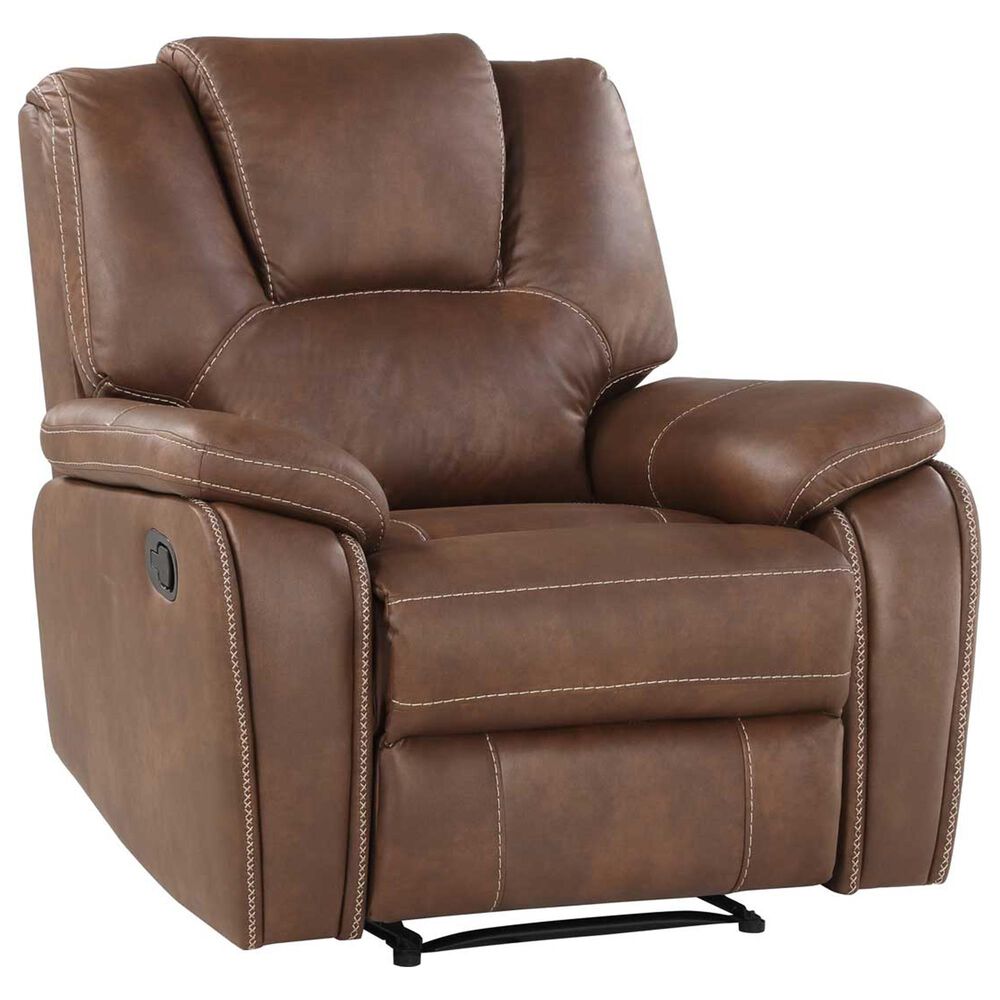 Steve Silver Katrine Manual Recliner in Chestnut Brown, , large