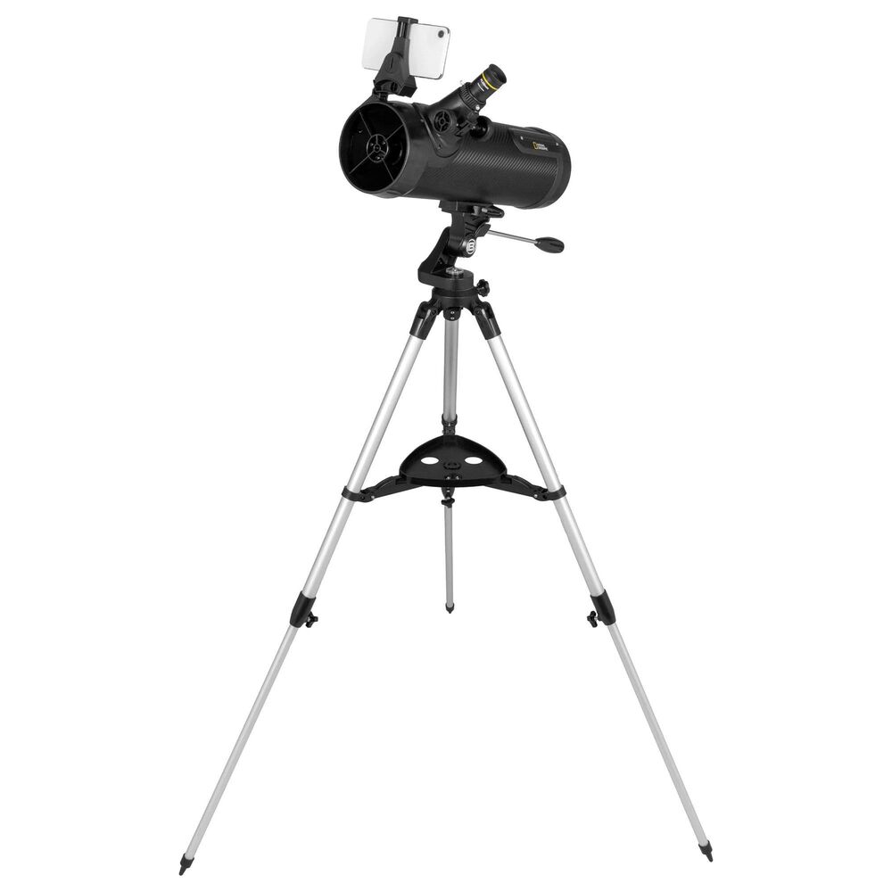 Explore One 114mm Reflector Telescope with Astronomy App in Black, , large