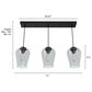 Hunter Vidria 3-Light Linear Pendant Cluster in Matte Black, , large