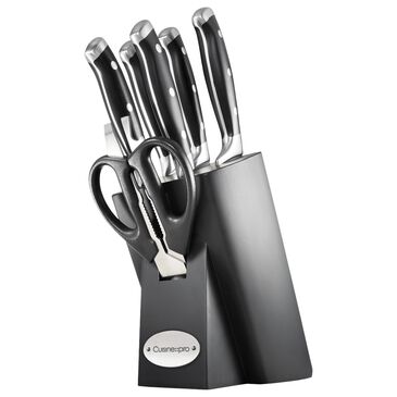 Power A Artisan Finster 7-Piece Knife Block Set in Black, , large