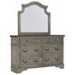 Ashley Lodenbay 7 Drawer Dresser in Antiqued Gray and Walnut Brown, , large