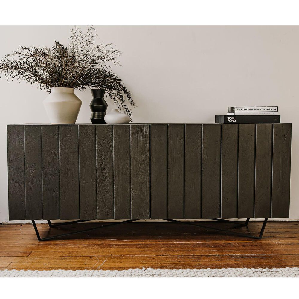 Moe&#39;s Home Collection Brolio Sideboard in Charcoal Grey and Black, , large