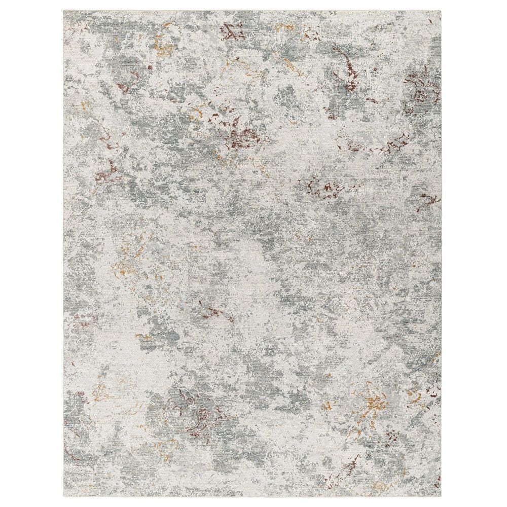 Surya Dresden White, Gray, Medium Gray, Light Slate, Rust and Mustard 10&#39; x 13&#39;11&quot; Area Rug, , large