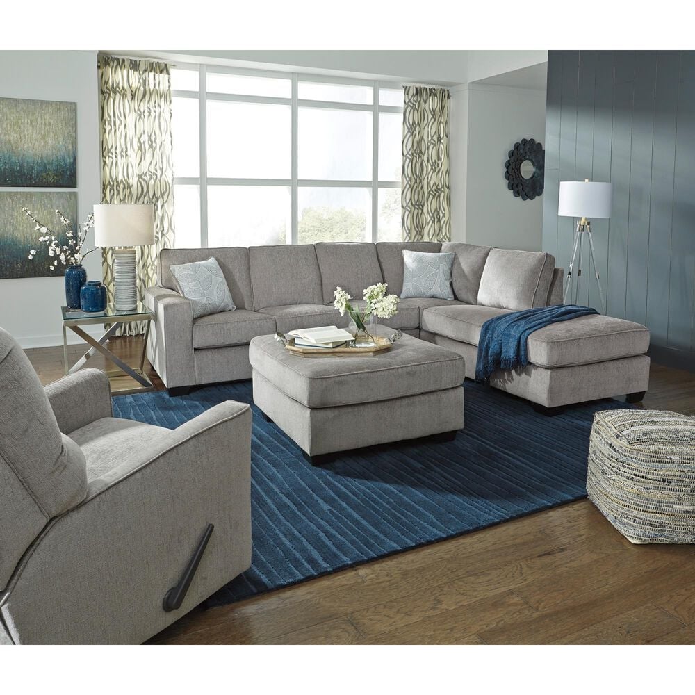 Ashley Altari Oversized Accent Ottoman in Alloy, , large