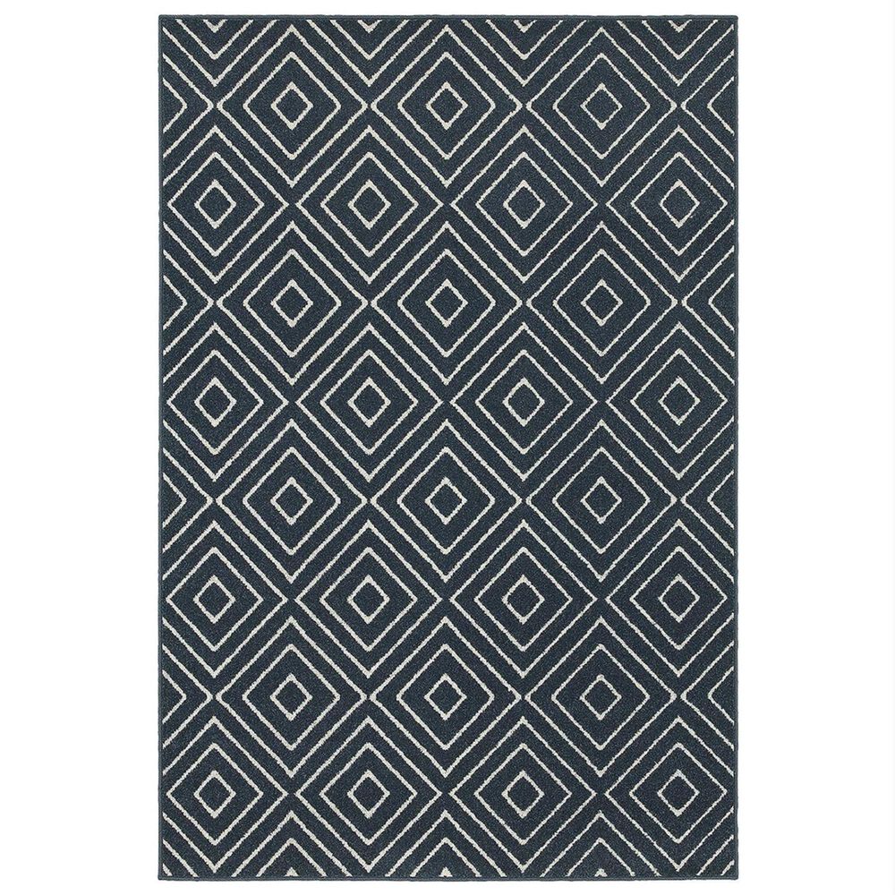 Oriental Weavers Hampton 2332B 9"10" x 12"10" Navy Area Rug, , large
