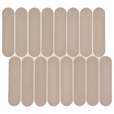 Dal-Tile Artefino Element Sand 1.5" x 6" Capsule on 12" x 13" Porcelain Mosaic Sheet, , large