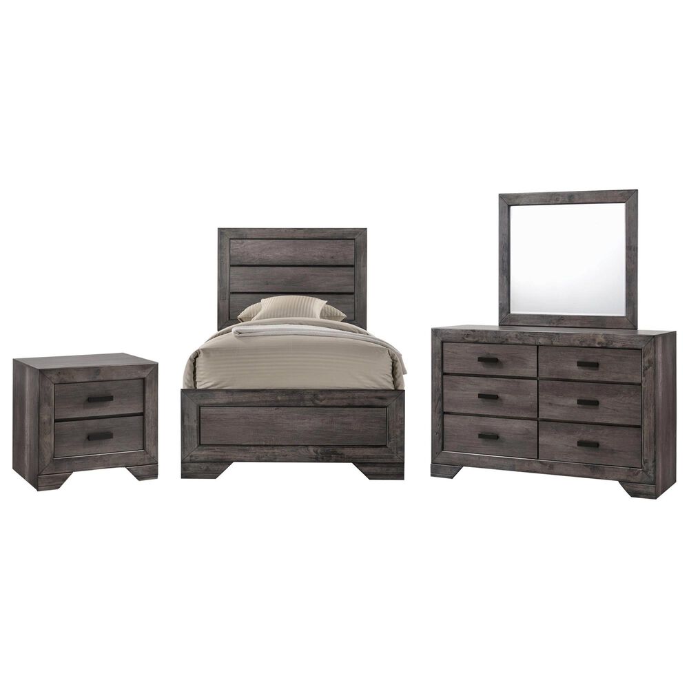 Mayberry Hill Nathan 4-Piece Twin Bedroom Set in Gray Oak, , large